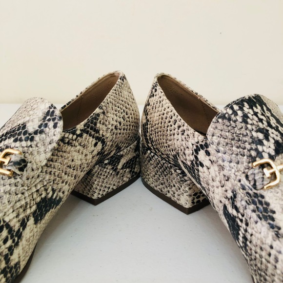 Sam Edelman Jamille Loafer Snakeskin Block Heel Women's Size 7 - Picture 9 of 11